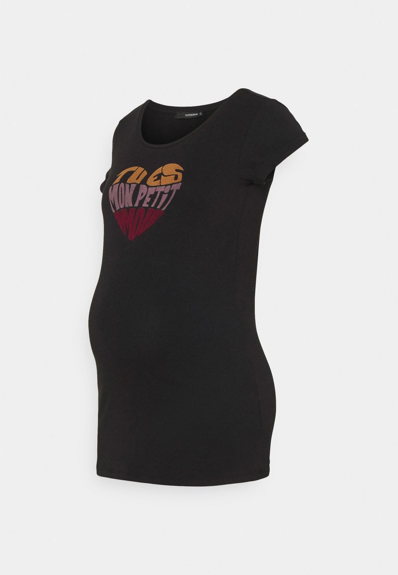 Supermom T-shirt print zwart
