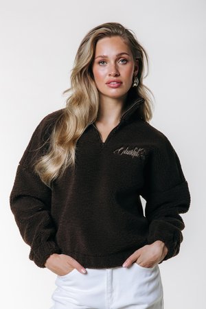 JILLS ZIP - Polárpulóver - brown