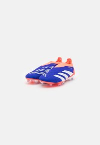 adidas Performance PREDATOR ELITE LACELESS FIRM GROUND - Kemény talajra készült futballcipő - lucid blue/footwear white/solar red