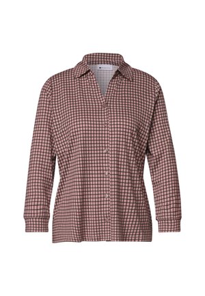 Street One, 3/4 SLEEVE JERSEY TOP WITH A BLOUSE-STYLE LOOK - Button-down blouse - warm blush