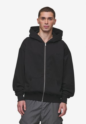 Pegador BUFORD JACKET - Felpa con zip - washed black