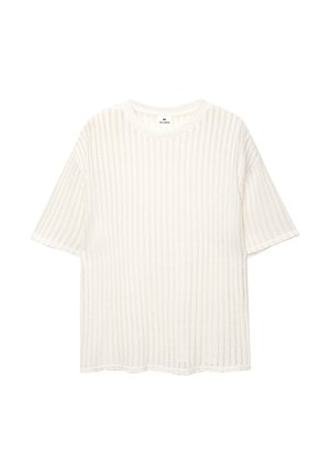 PULL&BEAR Print T-shirt - white