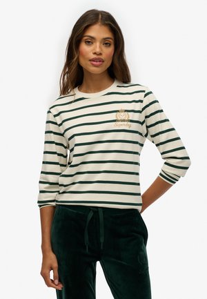 COUNTRY CLUB LONG SLEEVE STRIPE - Langarmshirt - white stripe