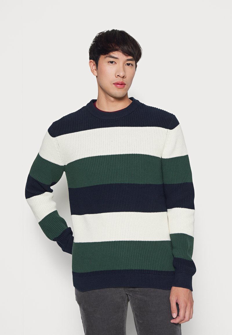Lindbergh COLOR BLOCK Jumper green/dark green Zalando.co.uk