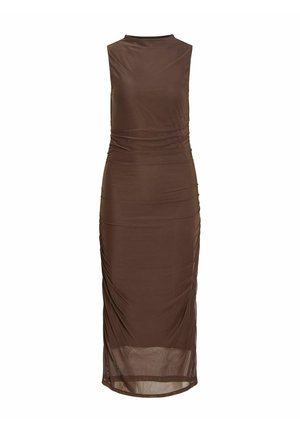 VILA, MIDI DRESS VIFUNDA SLEEVELESS - Robe fourreau - coffee bean