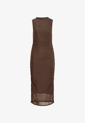 VILA, MIDI DRESS VIFUNDA SLEEVELESS - Robe fourreau - coffee bean