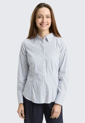 Chemisier - white blue poplin stripe