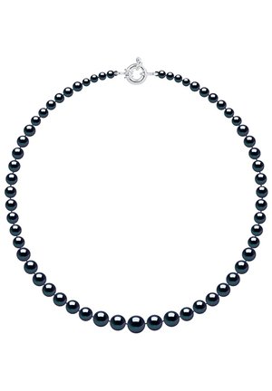 BIARRITZ NECKLACE CULTURED PEARL 6 MM FINE SILVER 925/1000 AAA+ - Ketting - noir