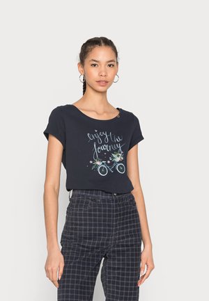 FLORAH PRINT - T-shirt con stampa - navy uni