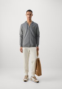 Lyle & Scott ZIP THROUGH HOODIE - Felpa con zip - mid grey marl