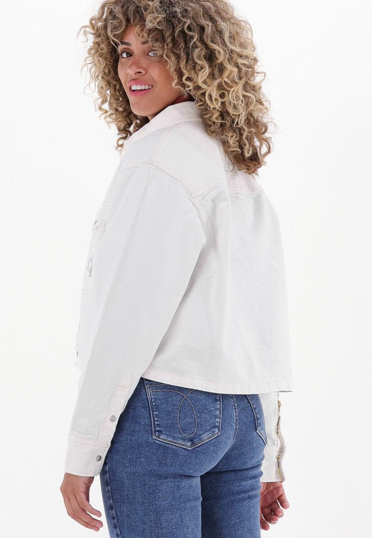 Calvin Klein Denim jacket wit/white Zalando.de