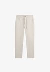100% LINEN TEXTURED TROUSERS, FULL LOOK - Trousers - beige