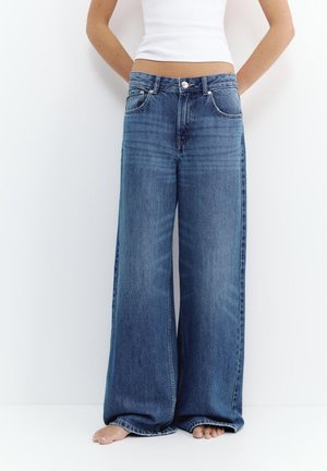 PULL&BEAR LOOSE  - Džínsy voľného strihu - mottled dark blue