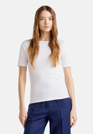 SLIM FIT REVERSIBLE - Basic T-shirt - white