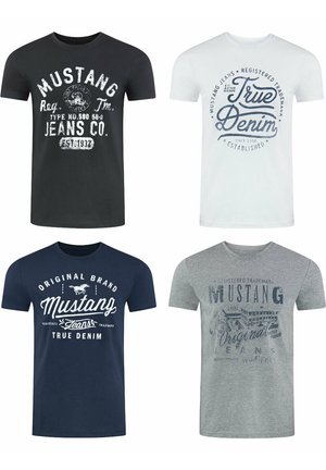 Mustang TEE 4 PACK - T-shirt con stampa - farbmix