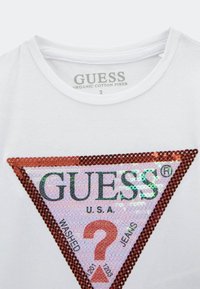 Guess PAILLETTES - Langarmshirt - bianco