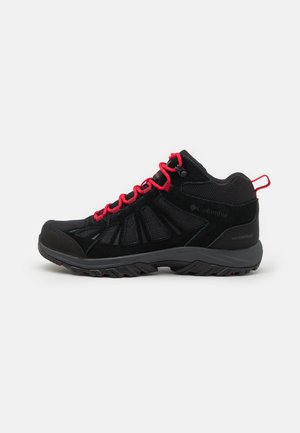 REDMOND III MID WATERPROOF - Outdoorschoenen - black/mountain red
