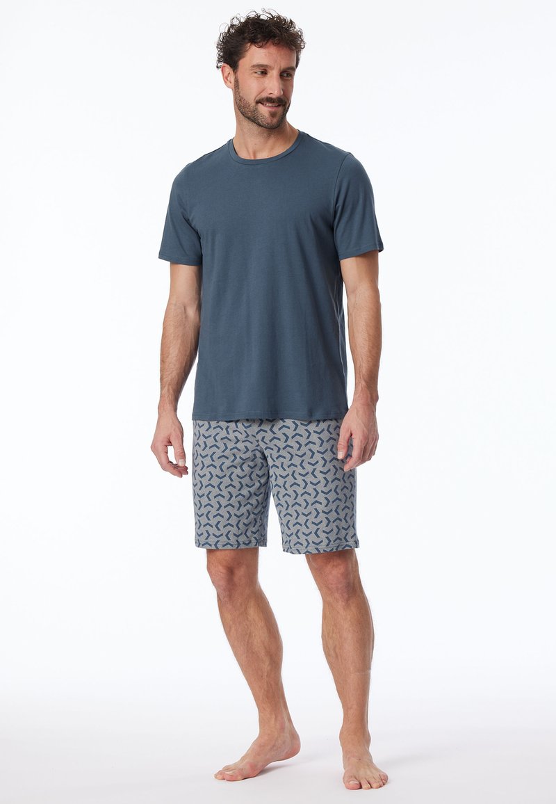 Schiesser RUNDHALS - ESSENTIALS - Pyjama - blau