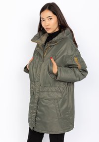 Schott HOODED - Wintermantel - sage kaki