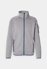 MAN JACKET - Fleecejacka - cemento/bluesteel