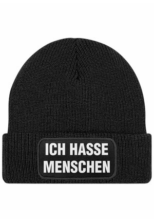 MIT PATCH SARKASMUS STATEMENT - Beanie - schwarz