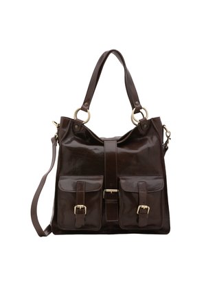 SHOULDER  - Shopping bag - dark brown