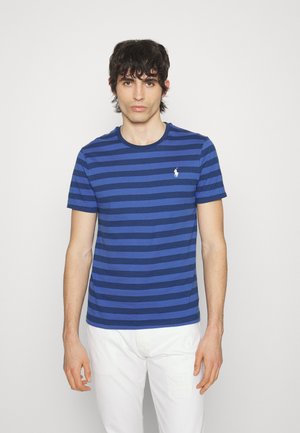 CUSTOM SLIM FIT JERSEY CREWNECK T-SHIRT - T-shirt med print - liberty/light navy