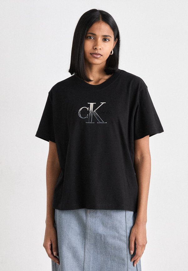 EMBROIDERED MONOLOGO TEE - Print T-shirt