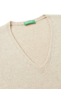 United Colors of Benetton V-NECK BLEND. - Strickpullover - beige