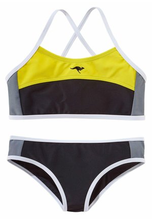 KangaROOS BUSTIER - Bikini - schwarz/gelb
