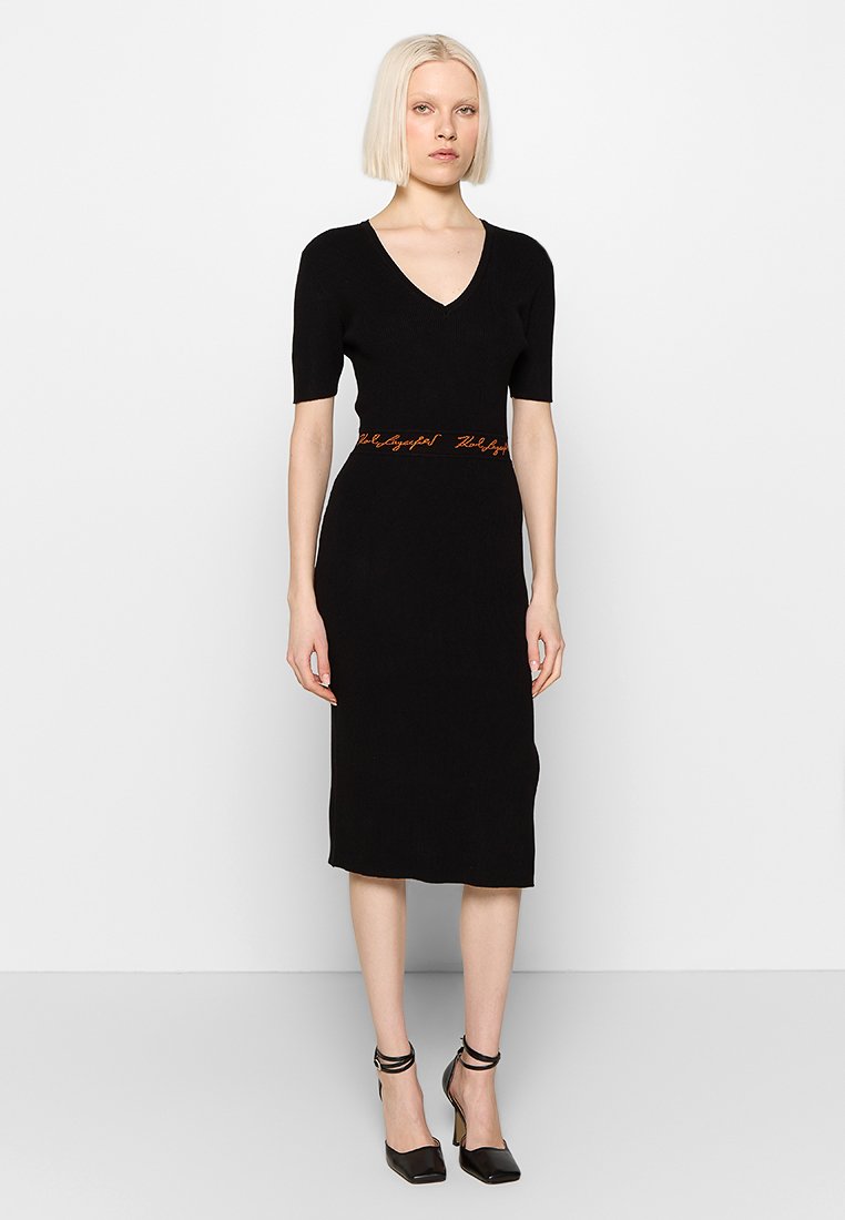 Karl Lagerfeld Gebreide jurk zwart