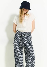 Cecil MIT PRINT - Pantaloni - weiß