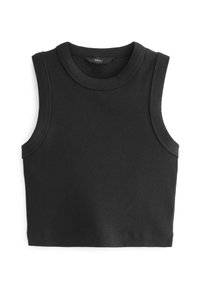 CROPPED RACER TANK - Toppi - black