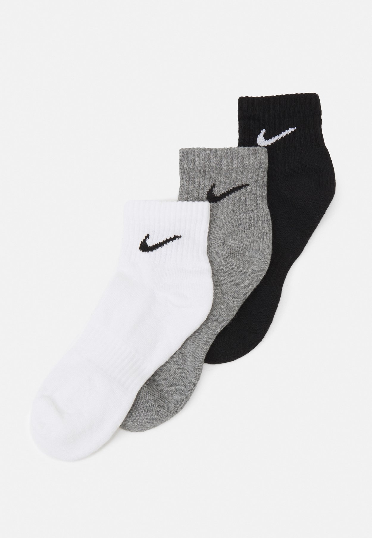 Nike EVERYDAY CUSH ANKLE UNISEX 3 PACK - Sports socks - white/carbon heather/black