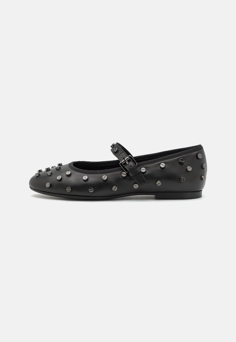 The Kooples - CLOU EMILY - Ankle strap ballet pumps - black, Enlarge