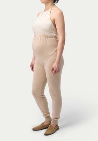GOBI Cashmere OVER BUMP MATERNITY - Träningsbyxor - beige