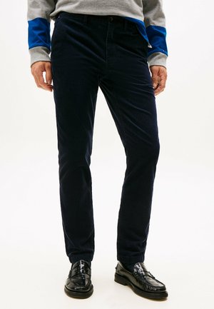 DENTON - Pantalones chinos - dark night navy cord