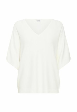 b.young BYMMORLA VNECK SHORT SLEEVE - T-paita - marshmallow