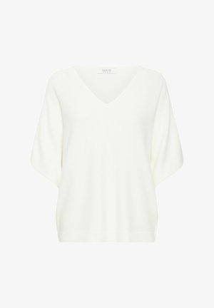 b.young BYMMORLA VNECK SHORT SLEEVE - Lihtne T-särk - marshmallow