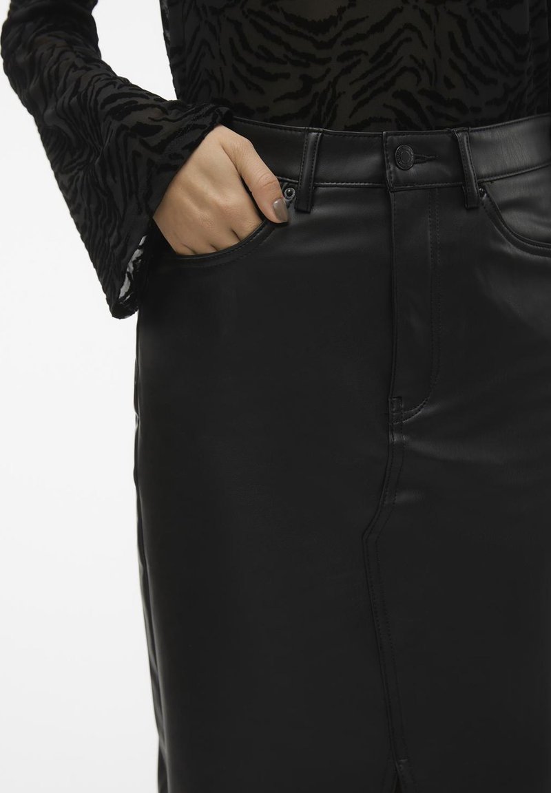 Jupe Crayon VERO MODA MATERNITY - 95% Coton, 5% élasthanne - Pour Femmes Enceintes - Noir