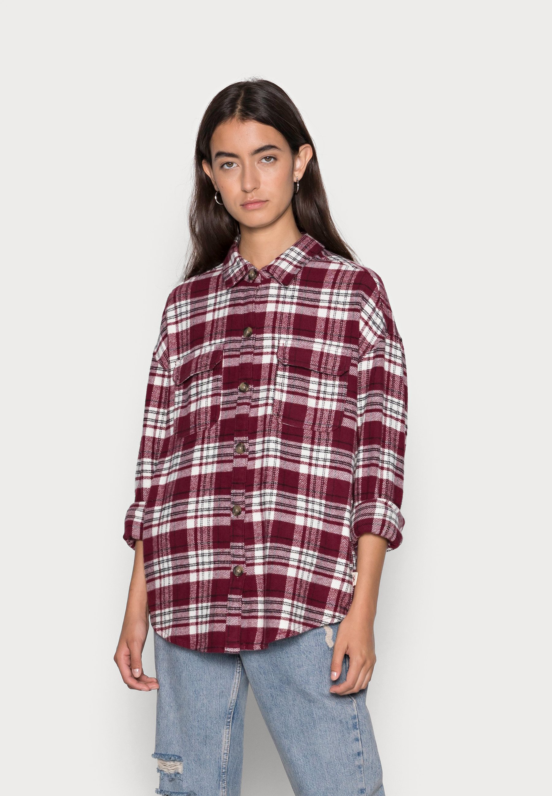 plaid utility jacket