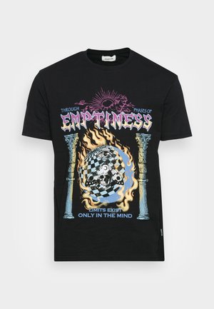 T-shirt med print - black