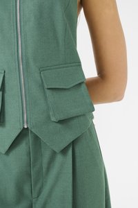 Gestuz CALLIA HALTERNECK - Bluse - posy green melange