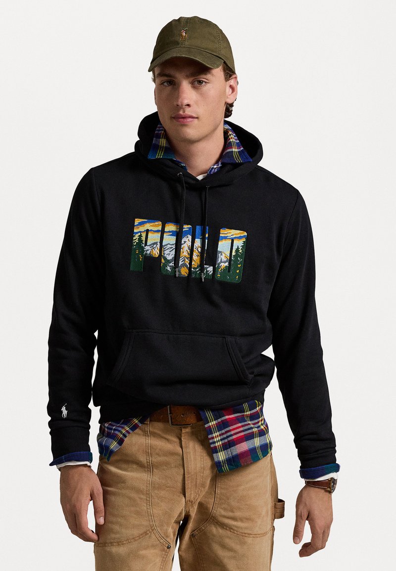 Polo Ralph Lauren LOGO FLEECE HOODIE - Hoodie - black