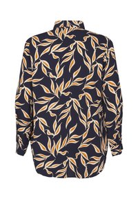 Zizzi Skjortebluser - ev. blue w. leaf aop