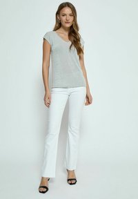 Desires BOB SHORTSLEEVE SHIMMER - T-shirt basic - silver