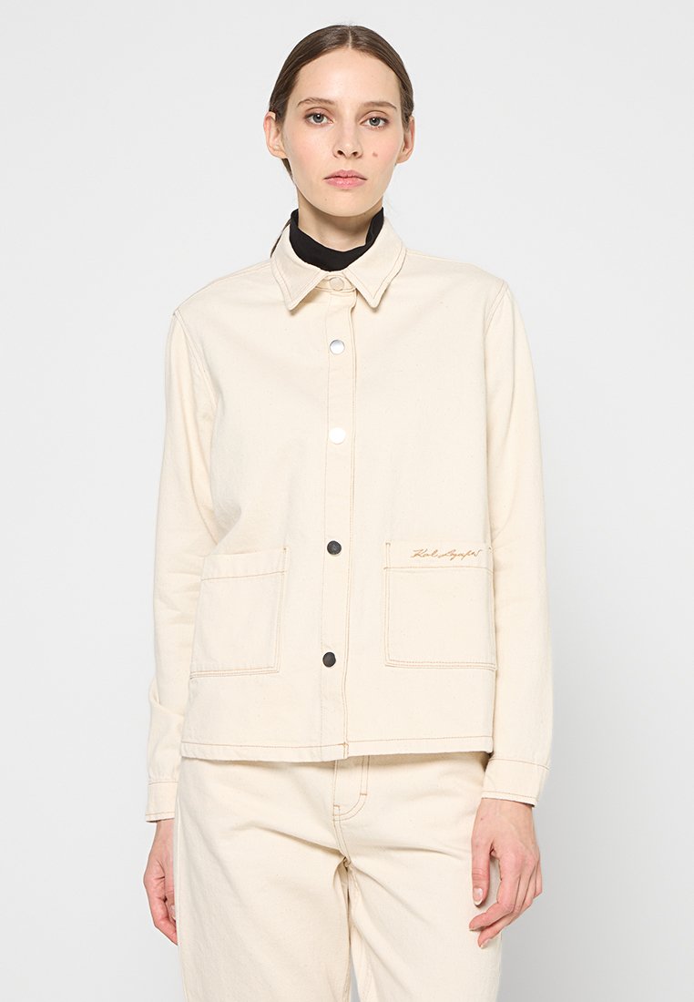 Karl Lagerfeld Overhemdblouse crème Karl Lagerfeld Overhemdblouse crème