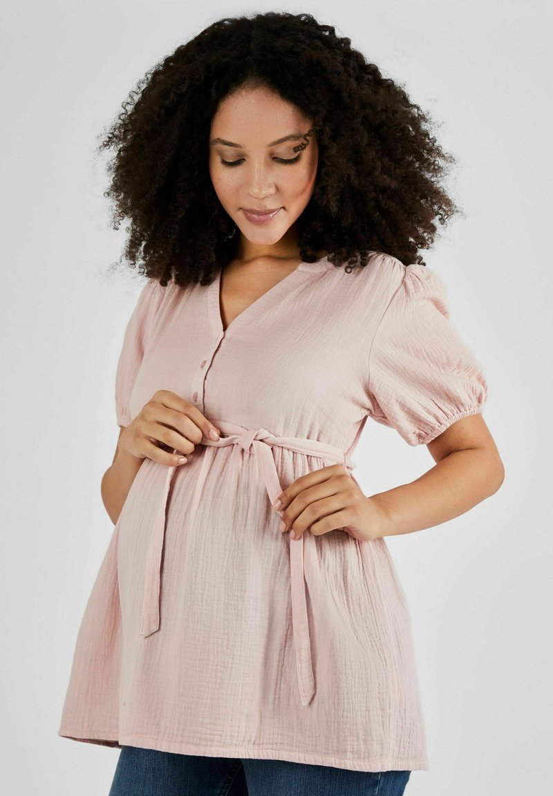 JoJo Maman Bébé TEXTURED MATERNITY - REGULAR FIT - Blůza - rose pink