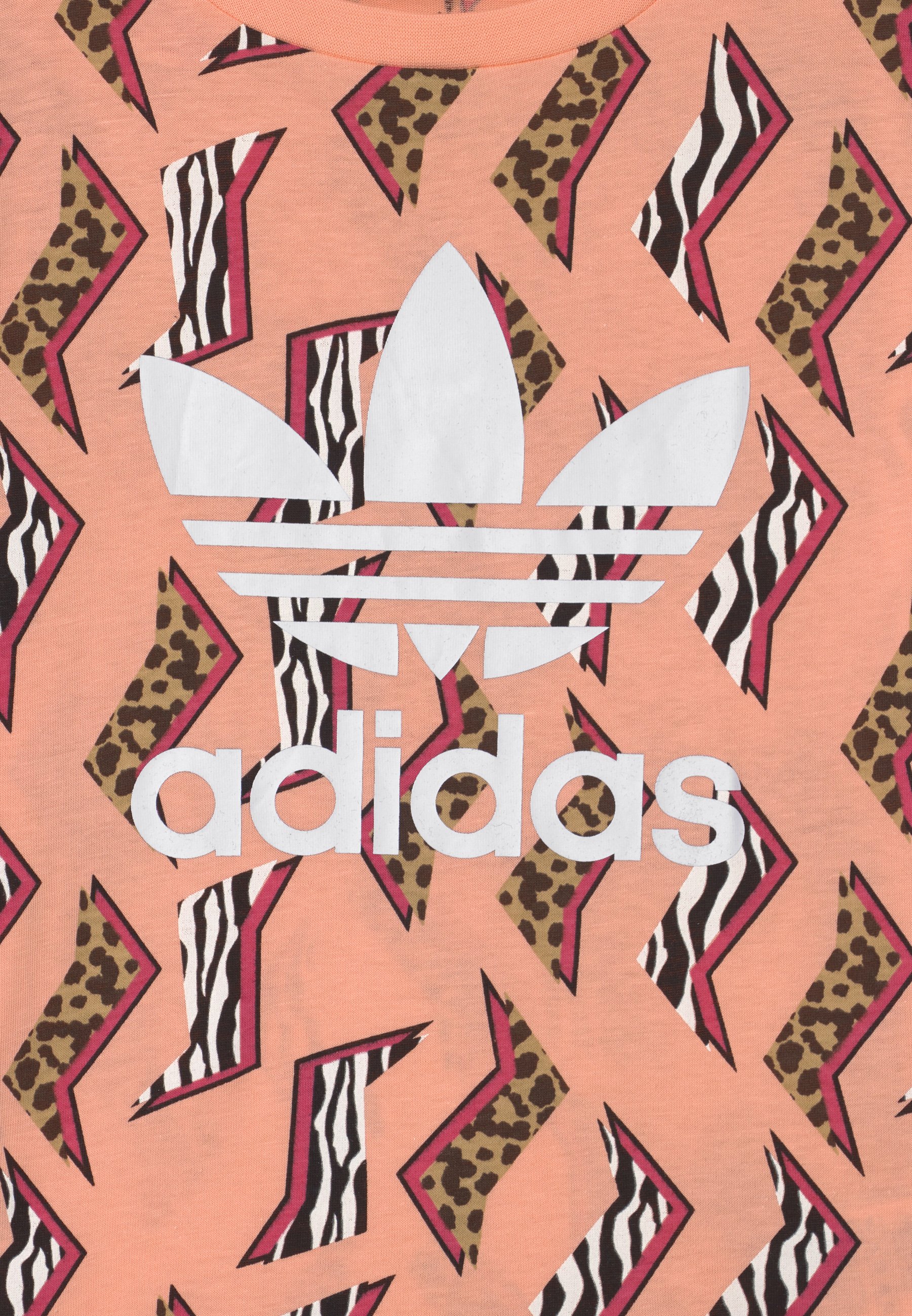 adidas Originals ANIMAL TREFOIL - Camiseta estampada - glow  pink/multicolor/white/rosa - Zalando.es