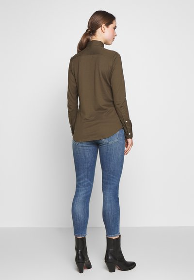 Polo Ralph Lauren HEIDI LONG SLEEVE - Blusa com botões - defender green